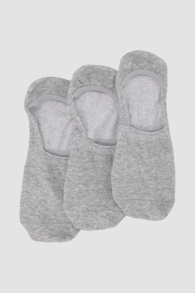 Pack x3 medias invisibles - Gris claro 