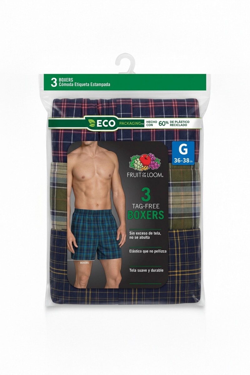 Pack x3 Boxer de tela para caballero - Multicolor 