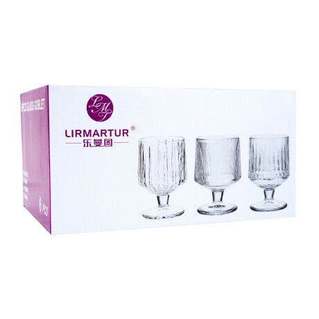 6 copas de vidrio labradas 250ml 6 copas de vidrio labradas 250ml