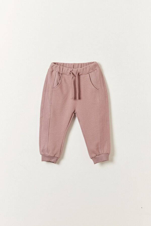 Pantalón deportivo con textura Marrón