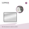 Espejo Horizontal Lumax Suleban c/marco y luz 90x70cm Negro