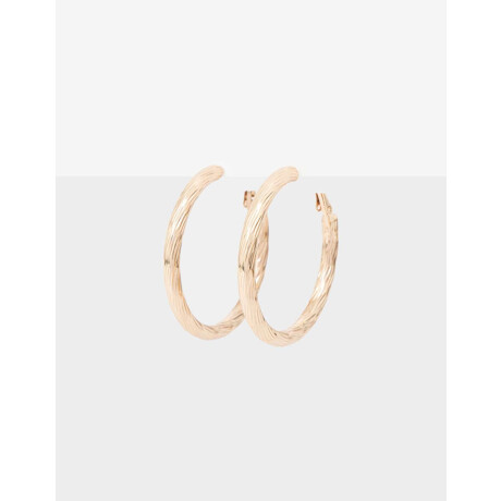 Aros Argollas Metal Bold Dorado