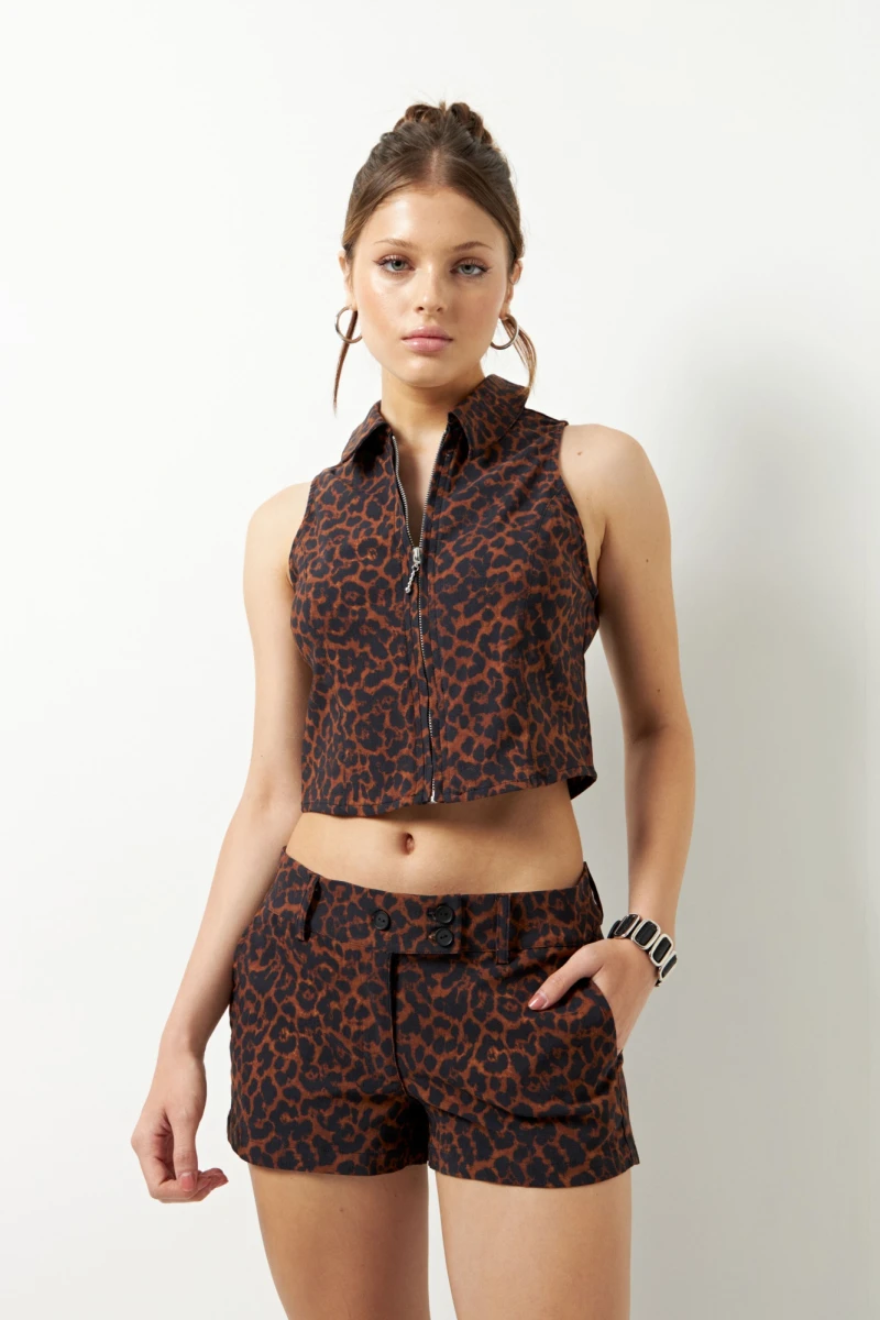 SHORT CITRON PRINT Animal Print