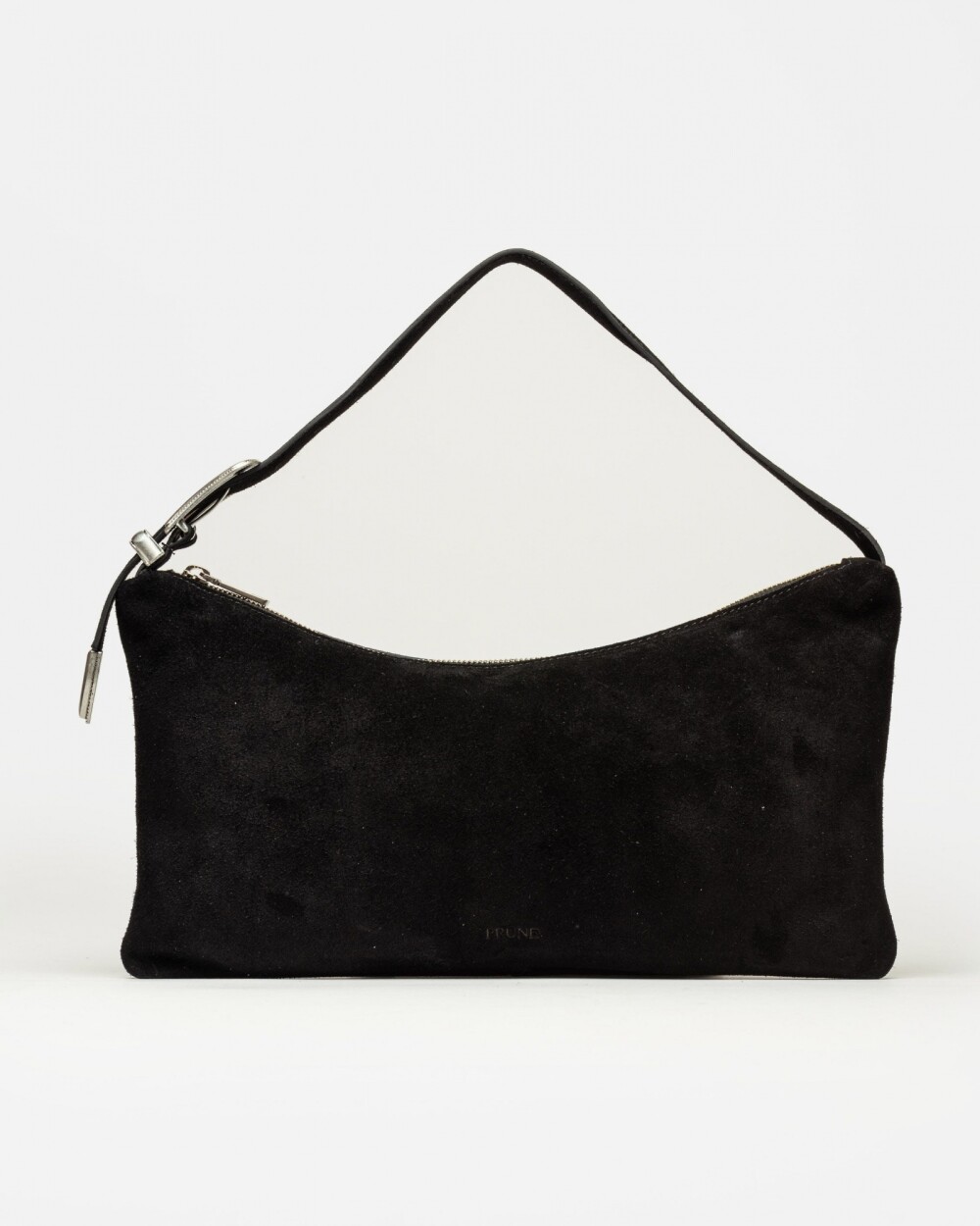 Cartera al hombro Bamboo en cuero gamuza Negro