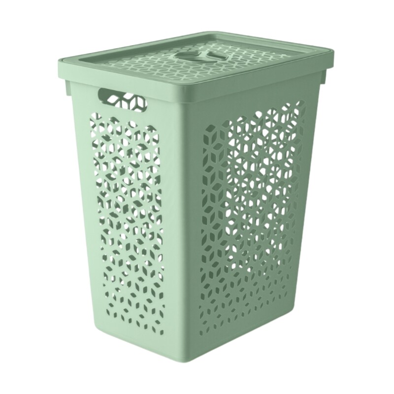 Cesto organizador ropa 55L VERDE AGUA