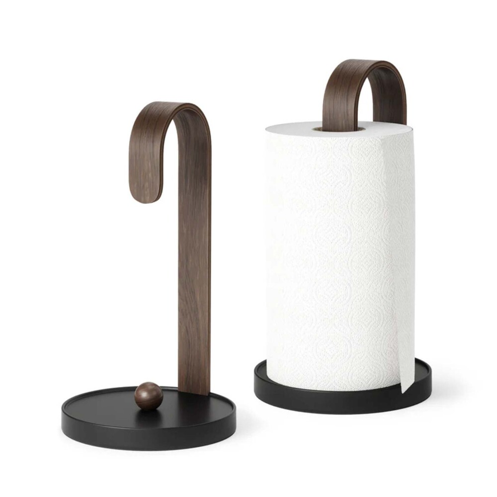 PORTARROLLO COCINA MADERA-Y-ACERO NEGRO 1022358
