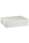 CAJA RÍGIDA 3 BOTELLAS 34X28X9 cm MATELASSE GRIGIO PERLA