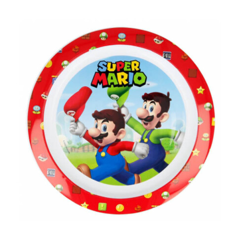 Plato Plástico Super Mario Oficial U