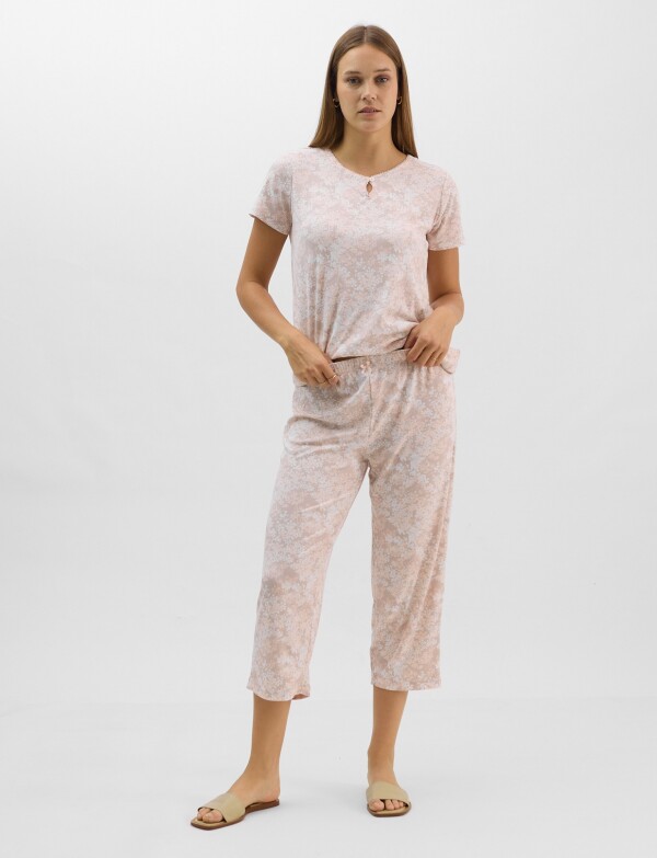 Pijama Con Capri ROSA/MULTI