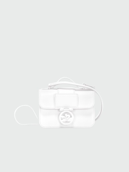 Longchamp -Cartera pequeña de cuero, Box-trot Negro con Logo