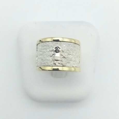 Anillo de Plata 925 con Doublé Oro en 18 kt Linea Kids Nena