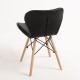 Silla Victoria Eames acolchonada NEGRO
