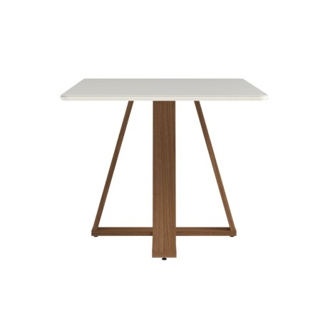 Mesa de comedor Avena - Con vidrio - 160 Canela y Off White