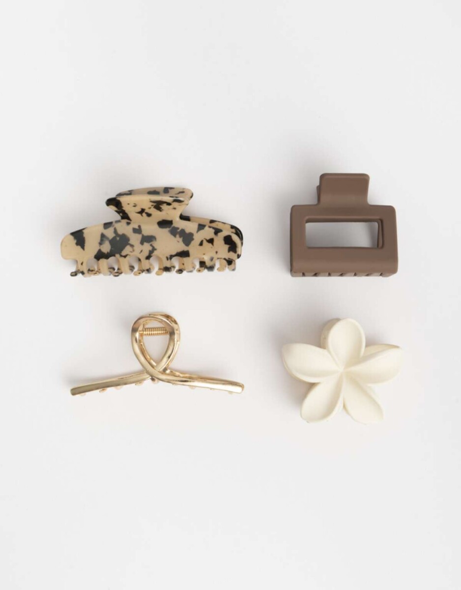 Broches Sets Carey - Combinacion Multicolor 