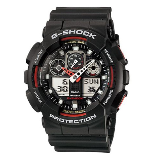 Reloj CASIO G-SHOCK GA100-1A4HDR en Resina Negro Esfera 55mm 0