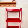 Carro Organizador metálico 3 Estantes y Ruedas Rojo