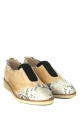 Zapato Bajo Cuero Combinado Natural Combinado