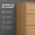 Cómoda ComboHome Cajonera 4 Cajones 1 Puerta 100Cm Nórdica Marrón 1