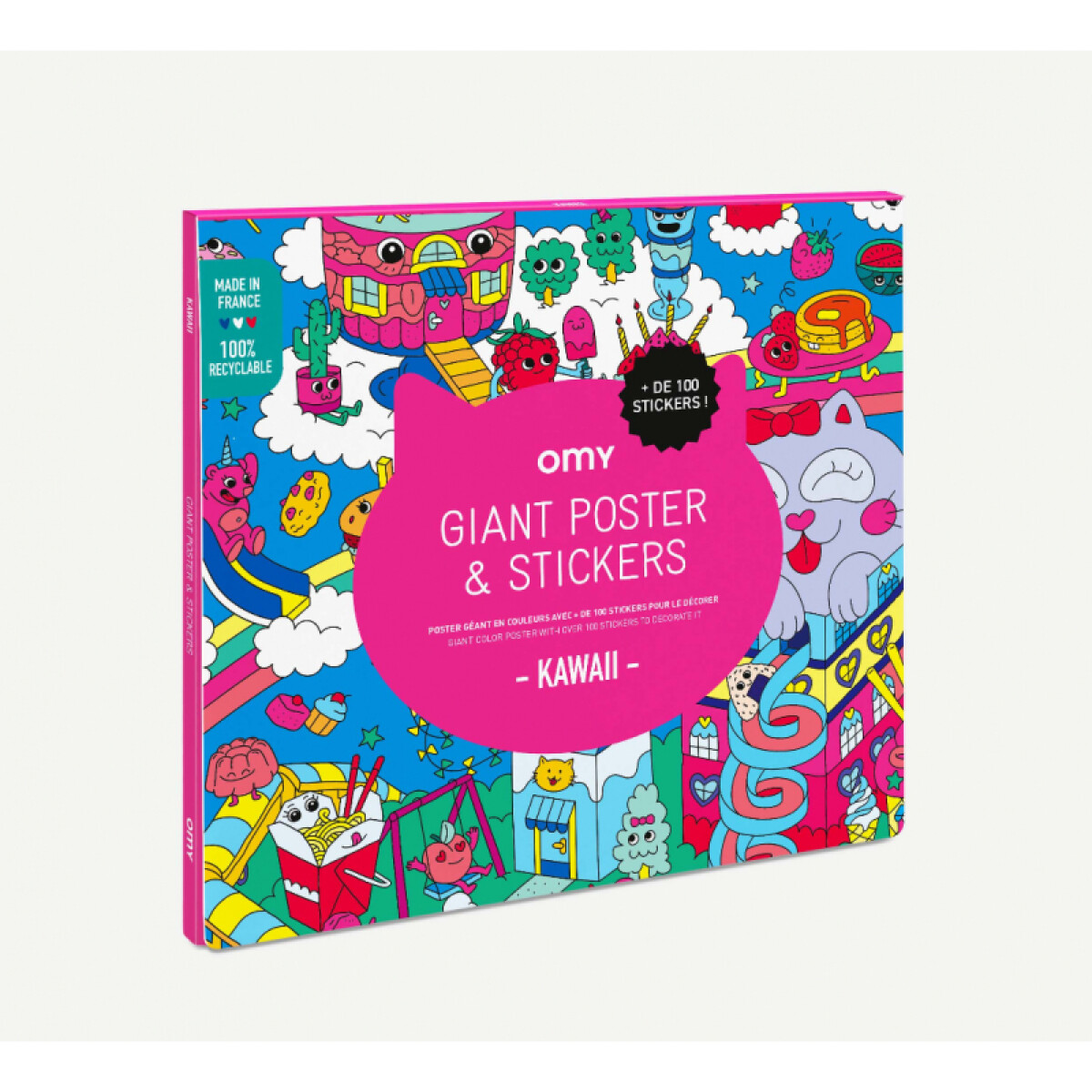 Poster para completar con stickers - Kawaii 