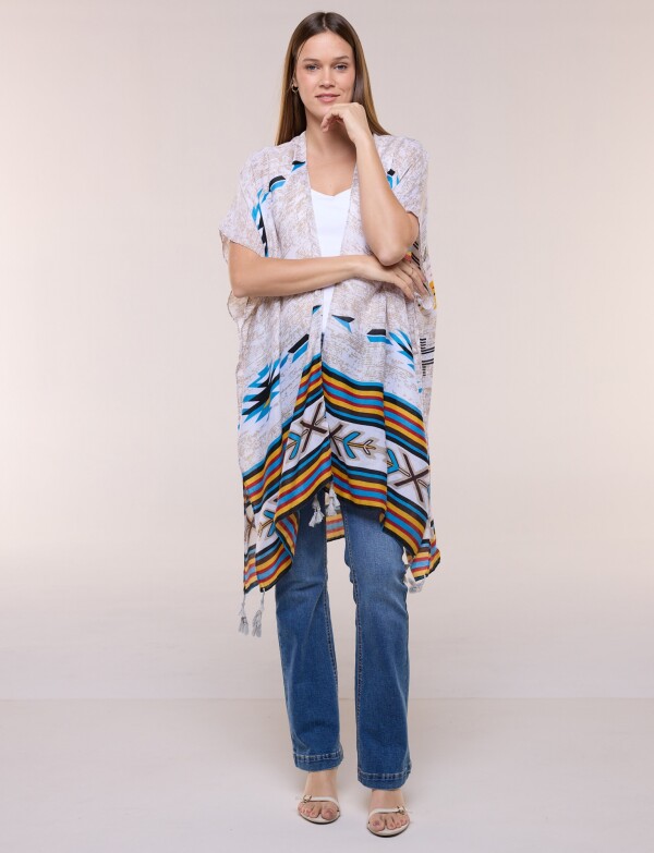 Kimono Tribal MULTI/BEIGE
