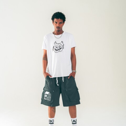 BERMUDA NYLON LOGO VERDE