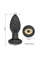 Vibrador anal control remoto Negro