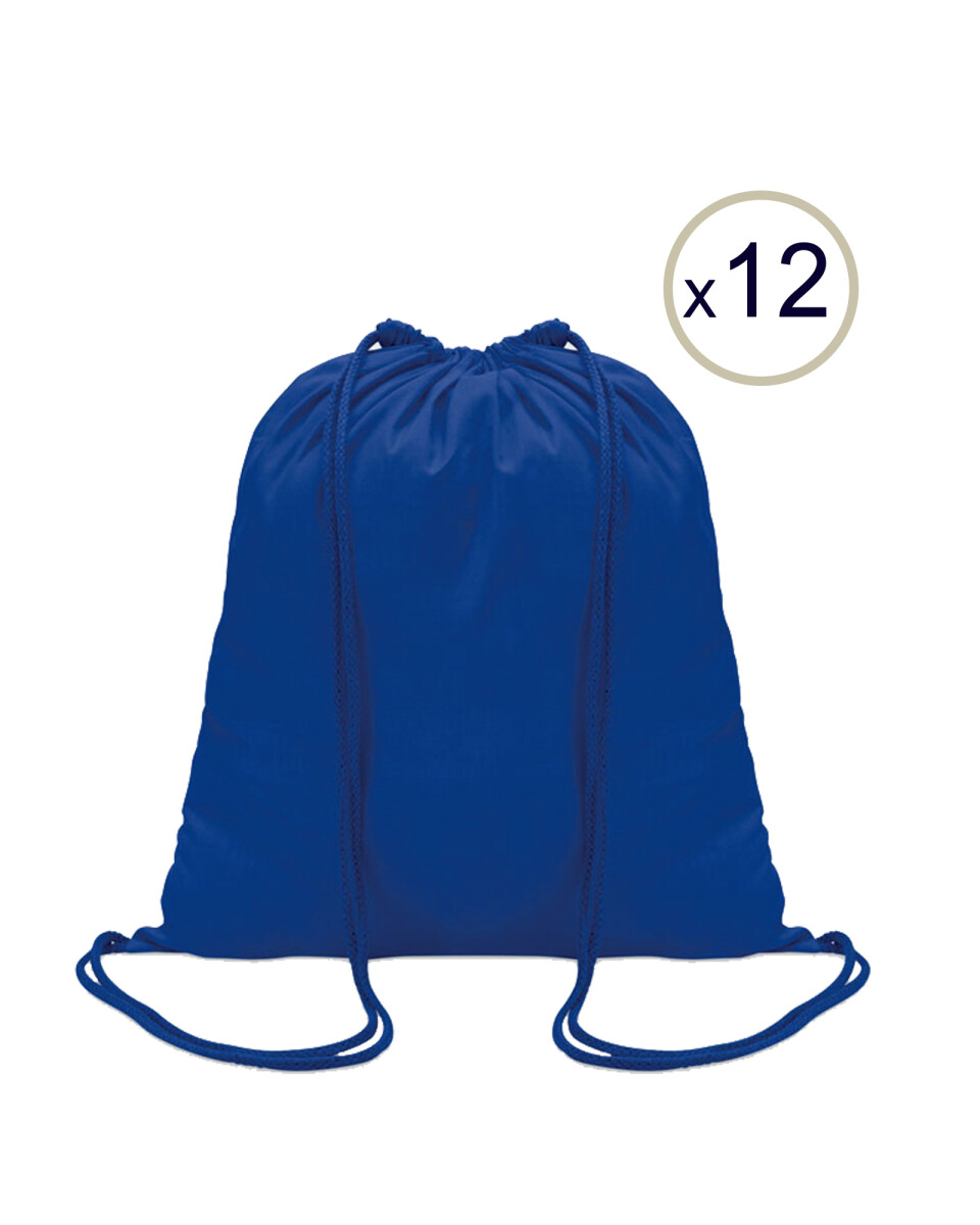 Bolsa Mochila x 12 unidades - Azul Royal 