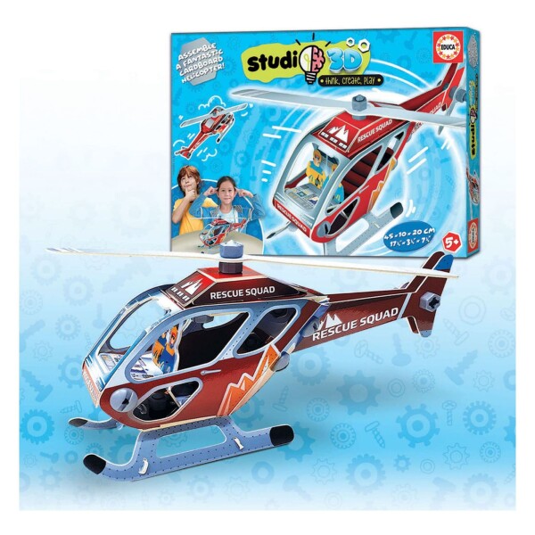 Puzzle Helicoptero Studio 3d Rompecabezas Niños Educa Puzzle Helicoptero Studio 3d Rompecabezas Niños Educa