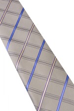 Corbata con pañuelo 8 cm PIZARRA
