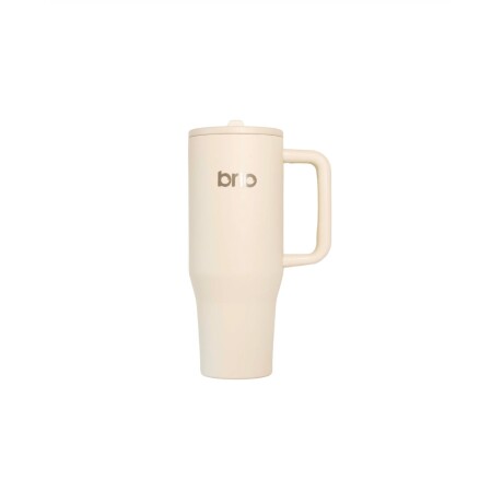 Vaso Térmico Brio 1200ML con Pico Rígido y Sorbito BEIGE