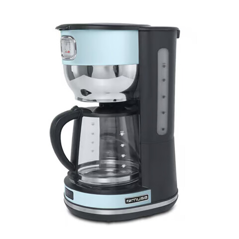 Cafetera Vintage Muse Ms220sc 10 Tasas Jarra Cristal CELESTE