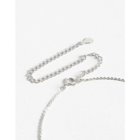 Set De Aros Y Cadena En Plata Para Niñas Plateado Rodio