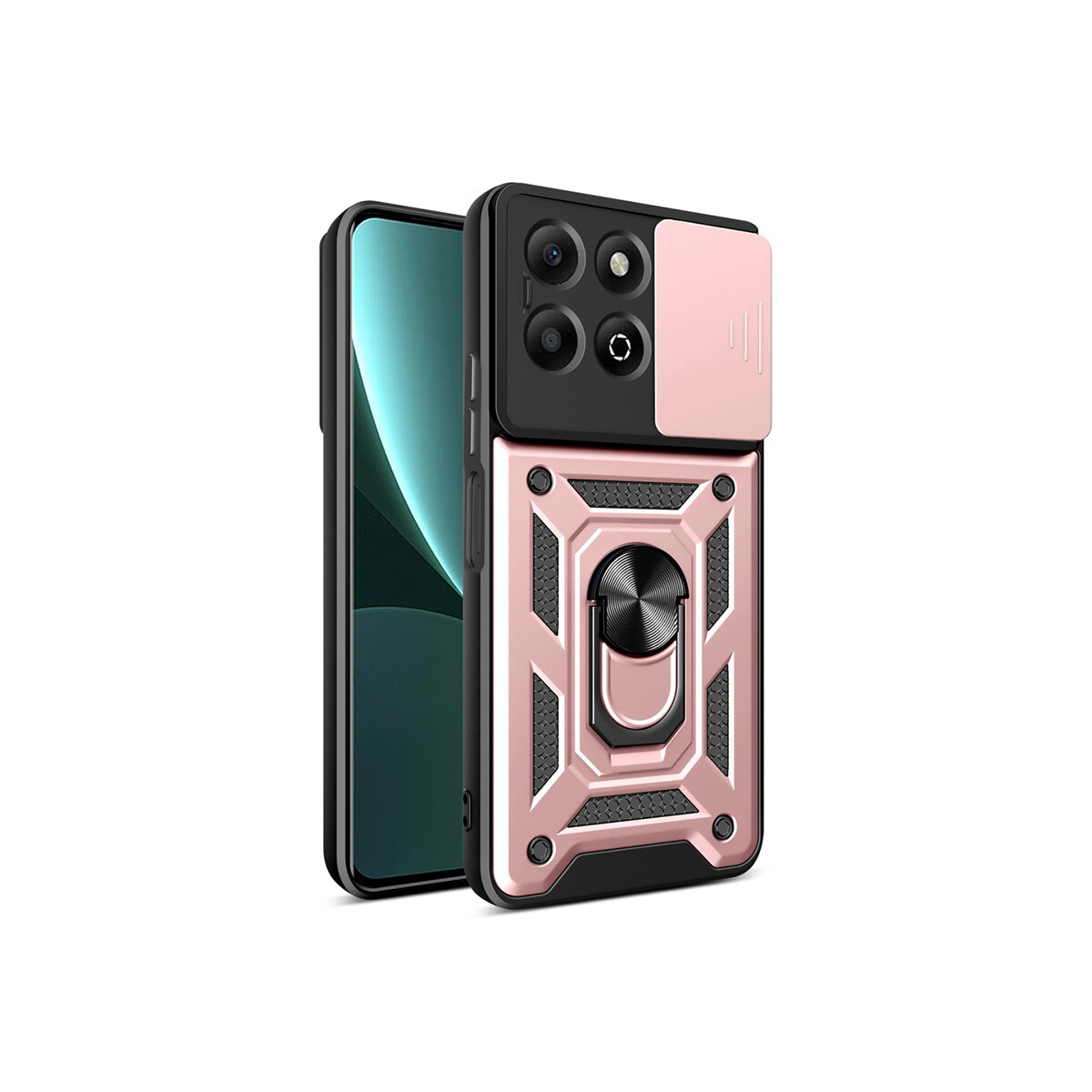 Protector para Honor X6b cubre cámara anillo rosa 