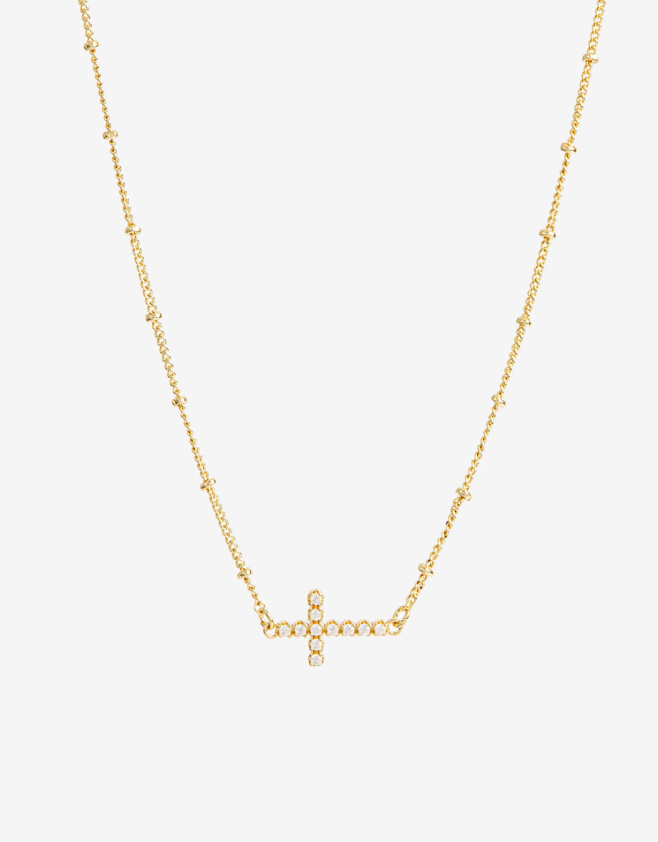 Collar Con Dije Cubic Dorado 
