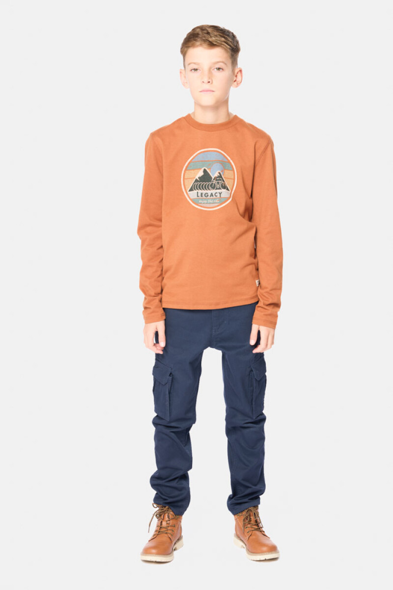 PANTALÓN CARGO - Azul 