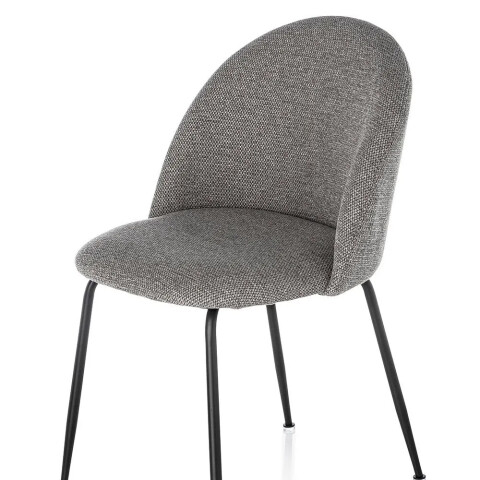 Silla Comedor ComboHome Cali Eames Acolchada Tela Premium Gris 1