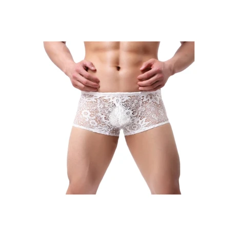 Bóxer de Encaje Blanco