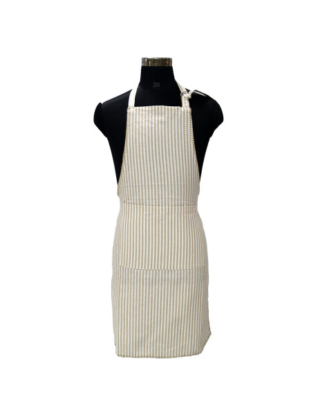 DELANTAL ALGODÓN 60X85CM RAYAS BEIGE DELANTAL ALGODÓN 60X85CM RAYAS BEIGE