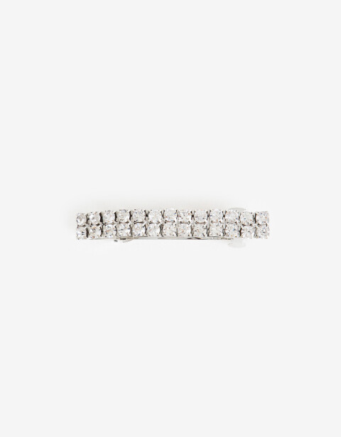 Hebillas Francesas Strass Hebilla Francesa Con Strass. - Plateado