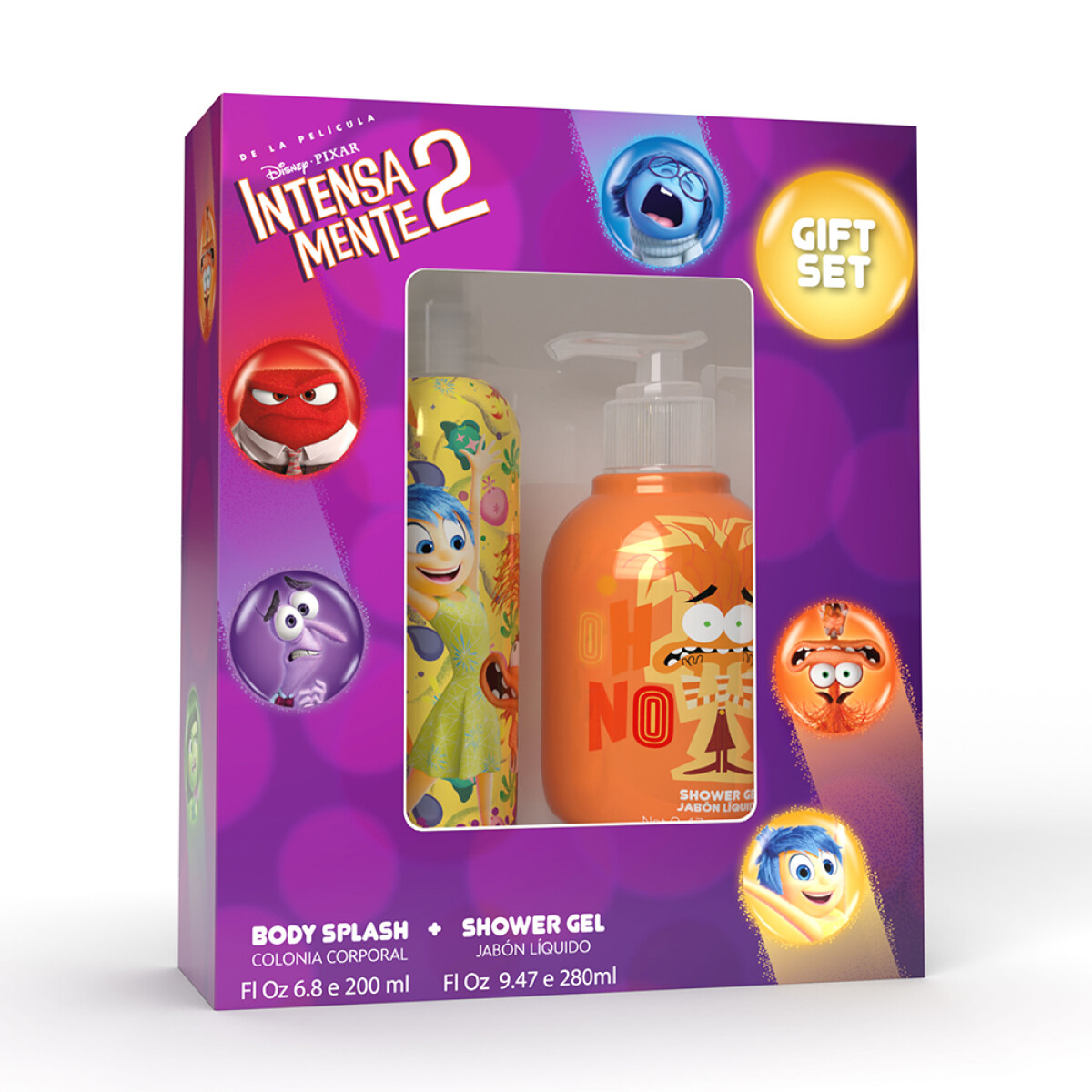 Pack Body Splash Disney Intensamente + Shower Gel 