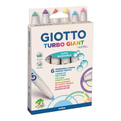 Marcadores Turbo Giant Pastel x6 Giotto Marcadores Turbo Giant Pastel x6 Giotto