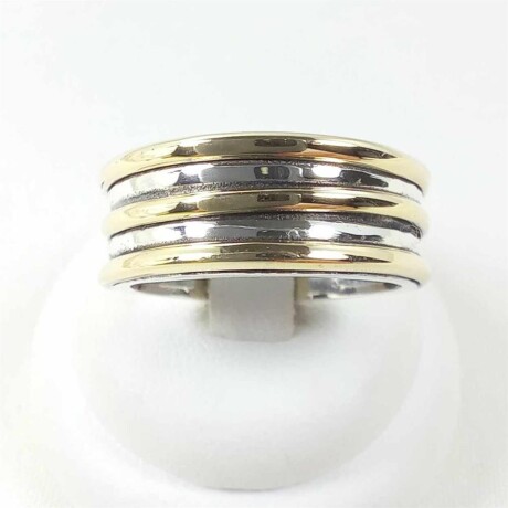 Anillo de plata 925 y double en oro 18 ktes. IDEAL PARA USAR COMO ALIANZAS. Anillo de plata 925 y double en oro 18 ktes. IDEAL PARA USAR COMO ALIANZAS.
