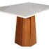 Mesa De Comedor Jade Rectangular 120x80 Cm Vidrio Moderna Blanco 1