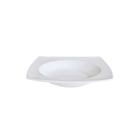 Plato Hondo Cuadrado de Porcelana Blanca 450 ml Actualite Plato Hondo Cuadrado de Porcelana Blanca 450 ml Actualite