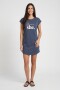 Vestido remeron estampado AZUL MARINO Y BLANCO
