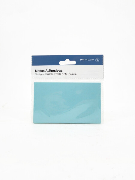 NOTAS ADHESIVAS 50 HOJAS CELESTE