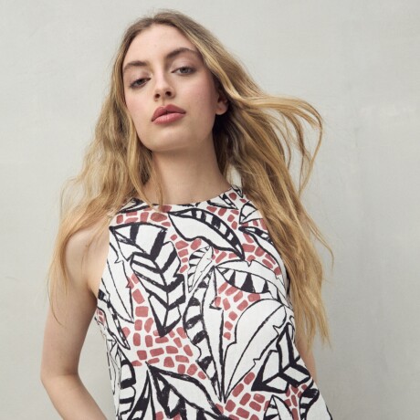 VESTIDO MARLON PRINT Crudo