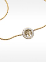 Pulsera De Cadena Serpiente Con Árbol De La Vida - Acero Inoxidable dorado
