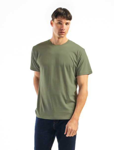 Remera Algodón Cuello Redondo Verde