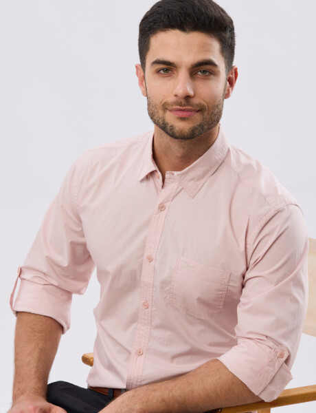 CAMISA LISA DE ALGODÓN Rosa
